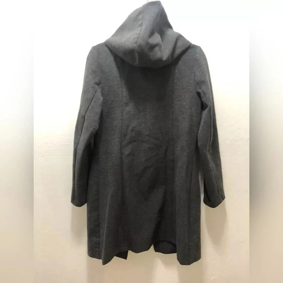 Betabrand San Francisco All day Hooded Trench Coat Gray Mock Neck M - Picture 6 of 9